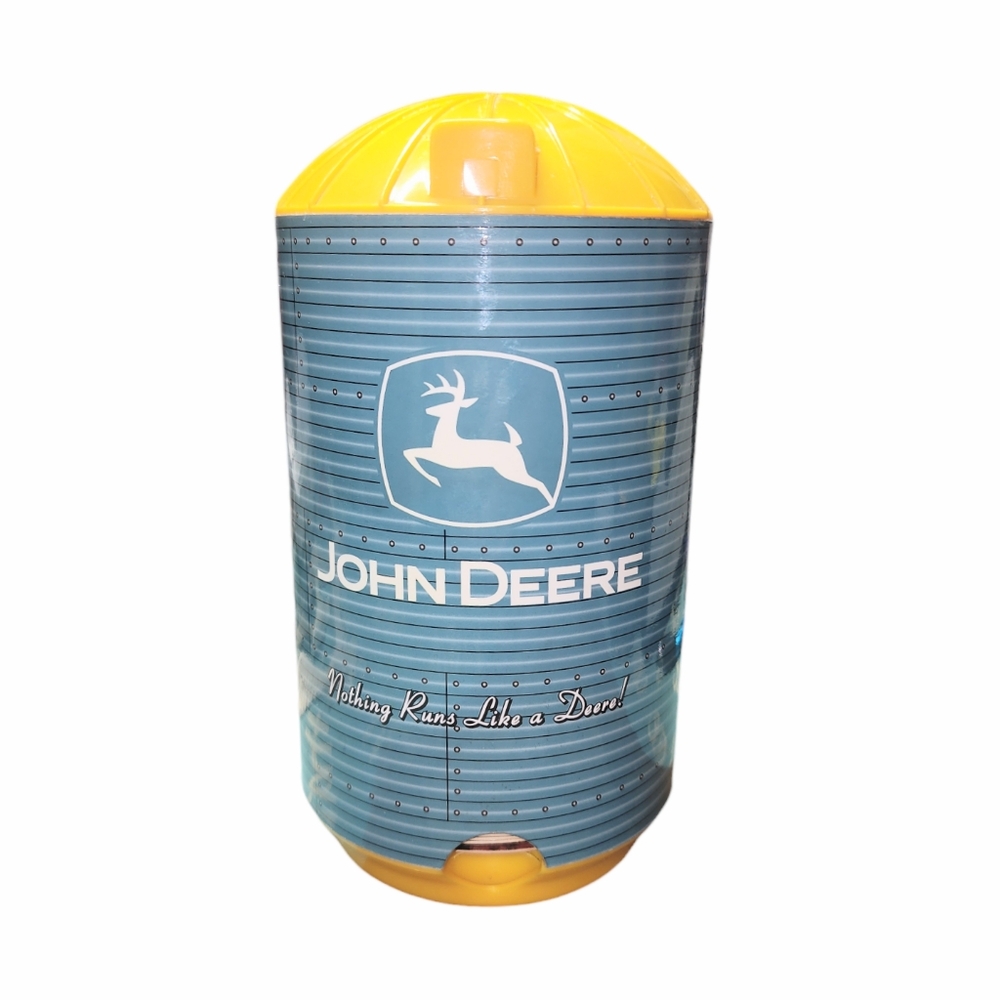 John Deere Green & Yellow Miniature Silo‎ Absorbent Coaster Dispenser 7"HX3.75"D